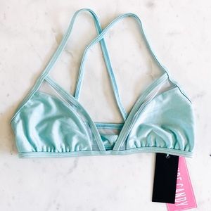 NWT Elle Mer Surf Candy Mesh Bikini Top